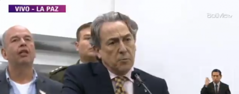 Hermann Tertsch, europarlamentario de Vox, en Bolivia  /  Imagen: Captura de Twitter
