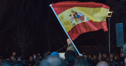 Santiago Abascal en un mitin en Segovia  /  Imagen: Vox