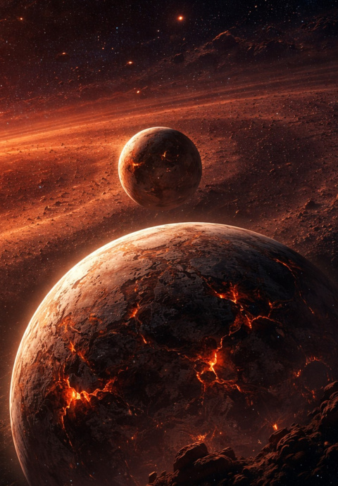 Un sistema planetario desaf&iacute;a los modelos cl&aacute;sicos de formaci&oacute;n: cuatro mundos rocosos nacieron sin grandes reservas de gas alrededor de una enana roja