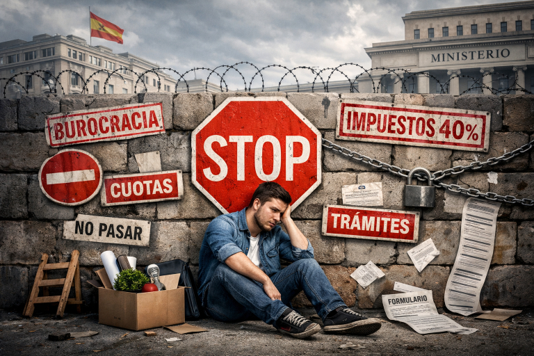 Espa&ntilde;a, &uacute;nico pa&iacute;s de la UE que castiga el emprendimiento juvenil con cuotas de hasta el 40% de los ingresos