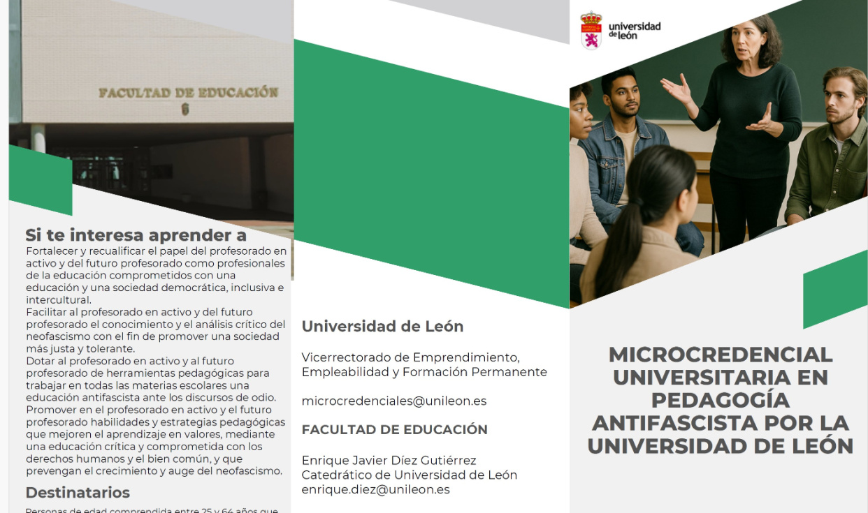 La Universidad de León se inventa un “curso en pedagogía antifascista” para adoctrinar a futuros docentes