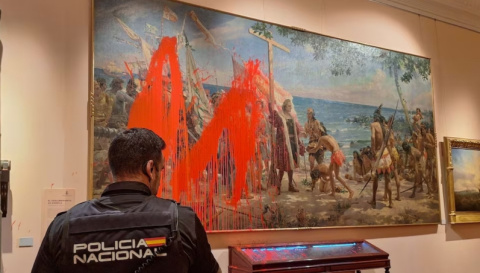 Vox presenta una querella contra Futuro Vegetal por el ataque a un cuadro del Museo Naval